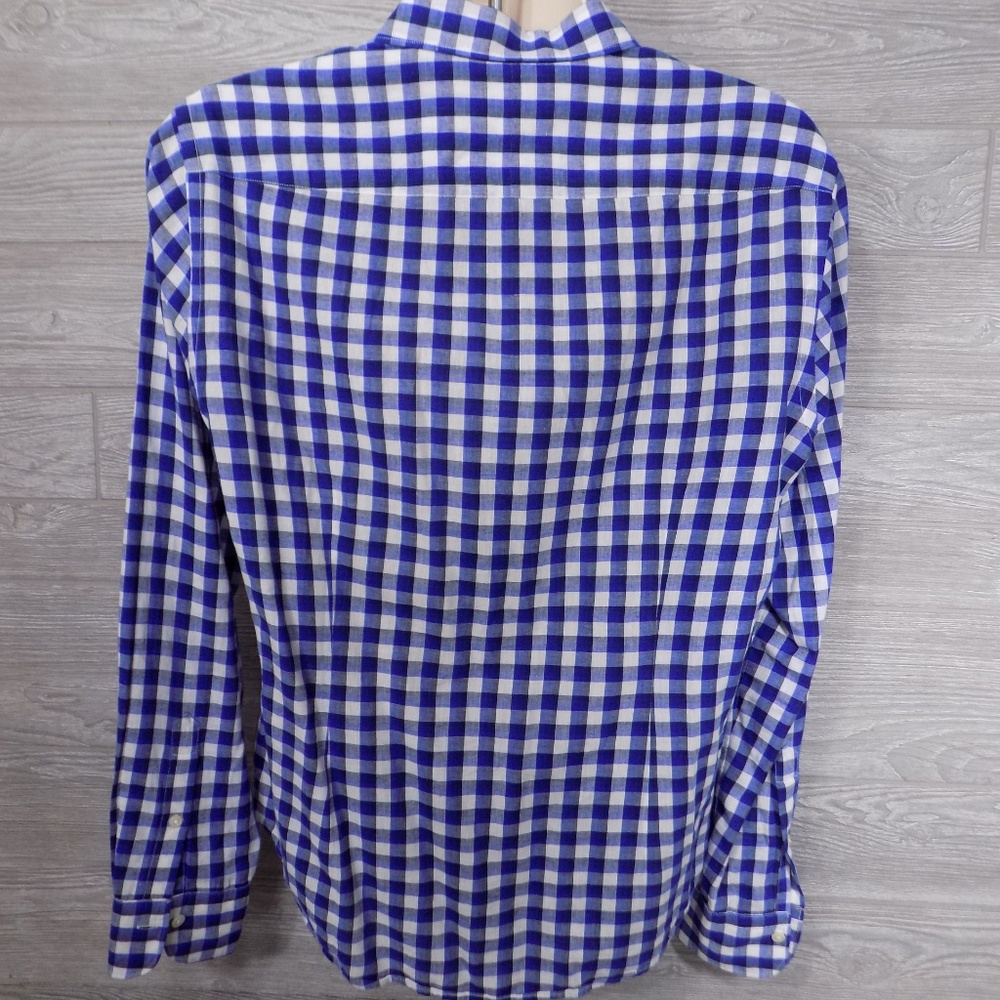 Vince. Men's Blue Check Long Sleeve Shirt M - Picture 3 of 8